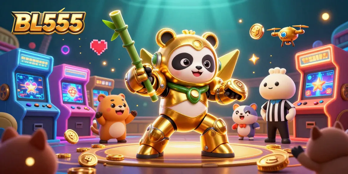 Experience winning strategies with BL555 in a vibrant, animated casino scene.