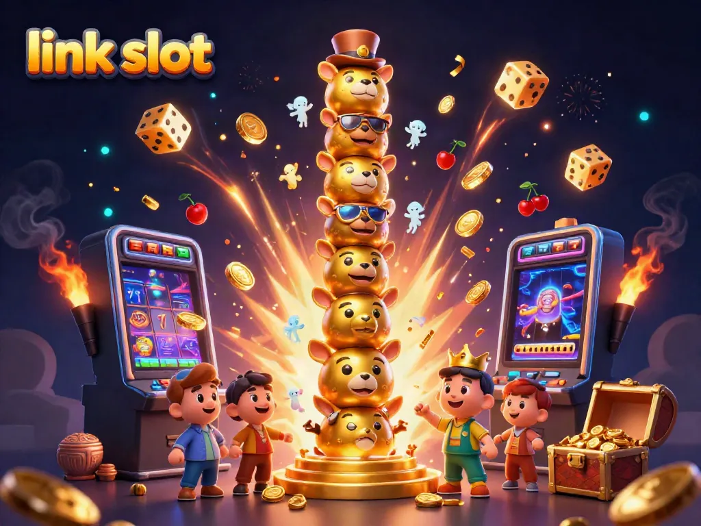 Spin to win with link slot and explore vibrant treasures from a jackpot bursting with gold!