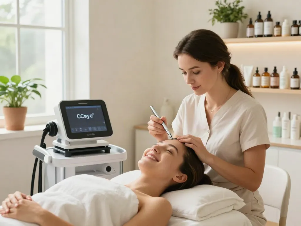 Augenringe entfernen mit professioneller CCeye® Behandlung in entspannendem Ambiente