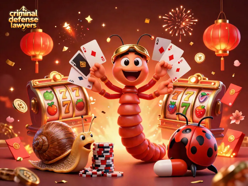 Exciting depiction of criminal defense lawyers creating winning strategies at a casino-themed scene.