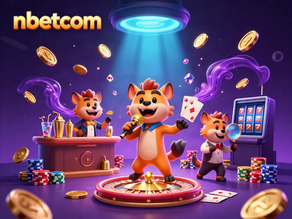 Experience the lively atmosphere of nbetcom's dynamic casino scene with entertaining hyenas.