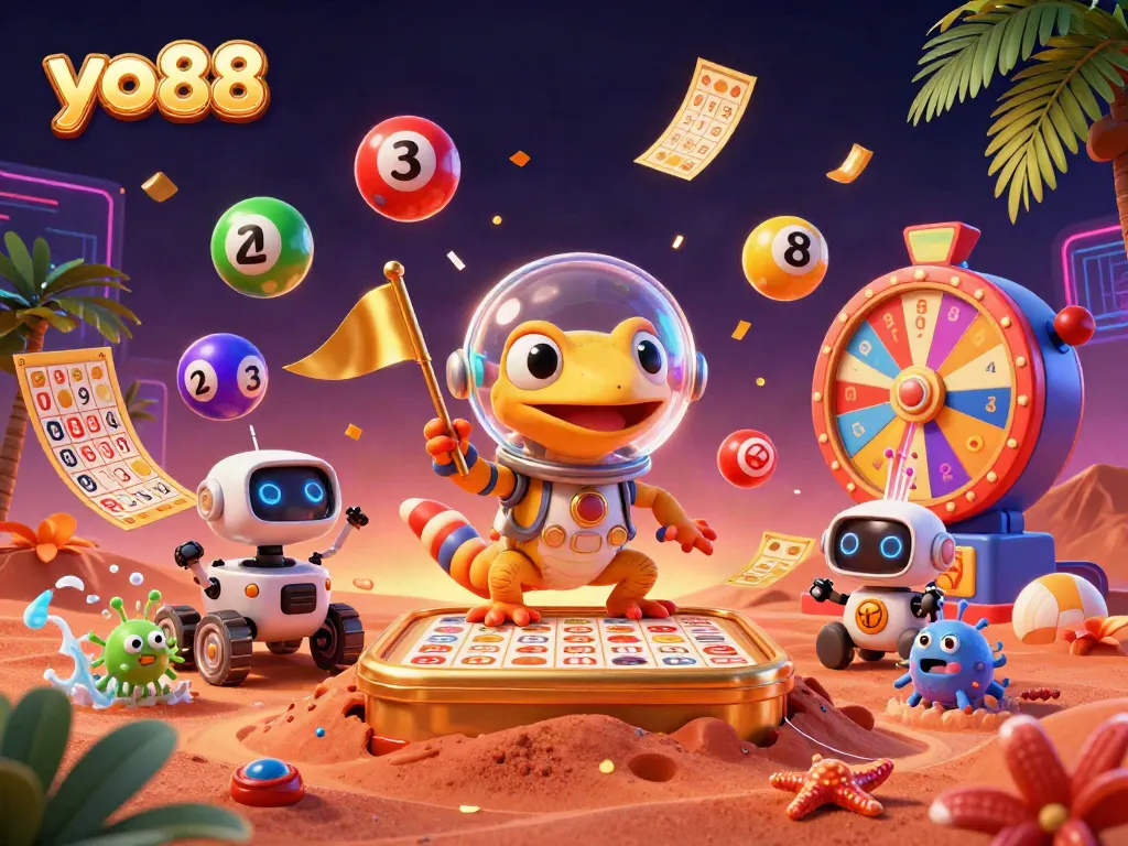 Experience exciting gambling adventures with yo88 in a vibrant Martian casino scene.