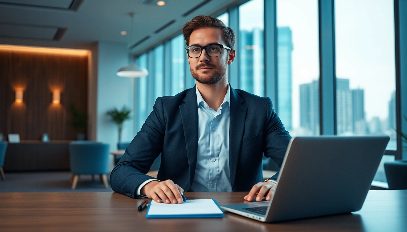 Headhunter Schweiz in einem modernen Büro, professionell und engagiert.