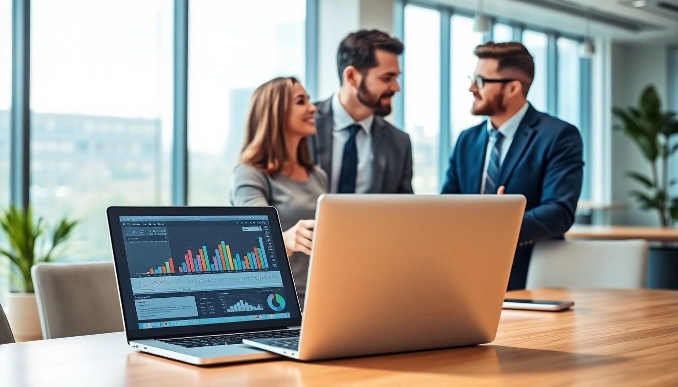 Headhunter IT sieht engagiert aus im Gespräch mit einem Kandidaten in einem modernen Büro.