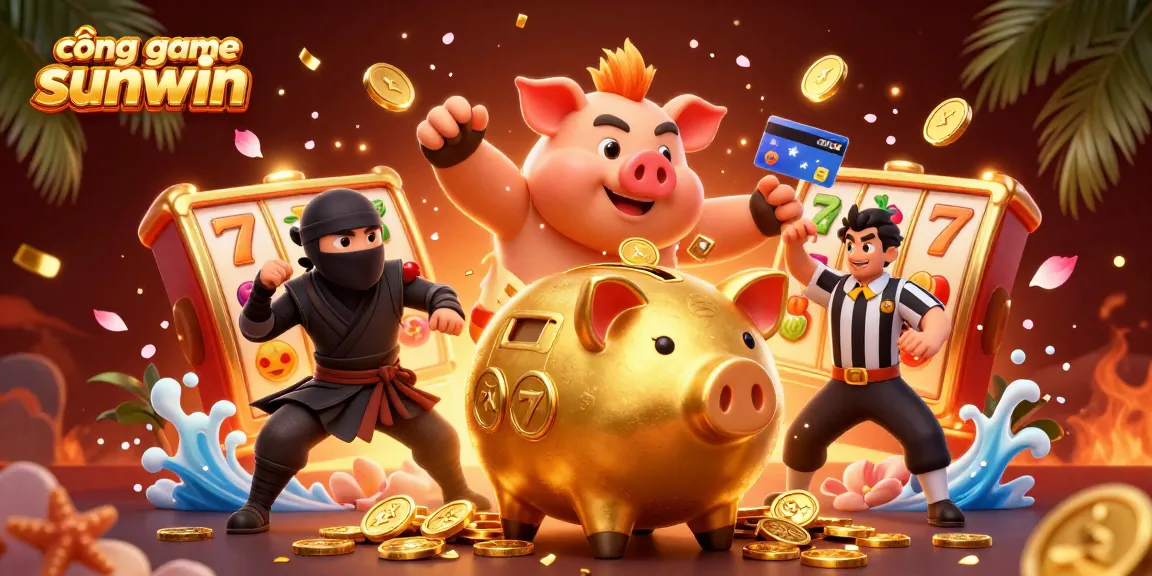 Engage in thrilling gameplay at cổng game sunwin with a vibrant casino illustration featuring dynamic characters.